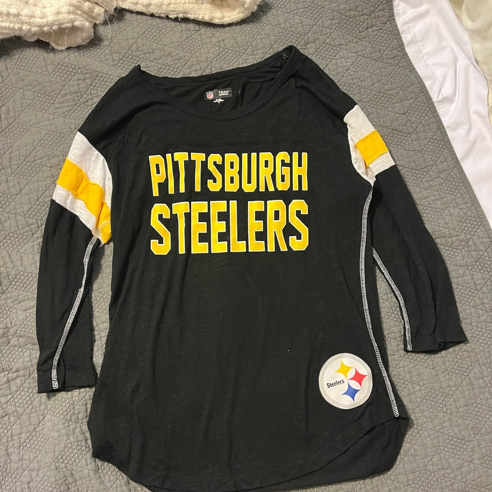 NFL Pittsburgh Steelers Black and Yellow Team Apparel Shirt